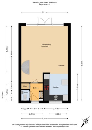 Floorplan - Sweelinckplantsoen 38, 1323 MT Almere